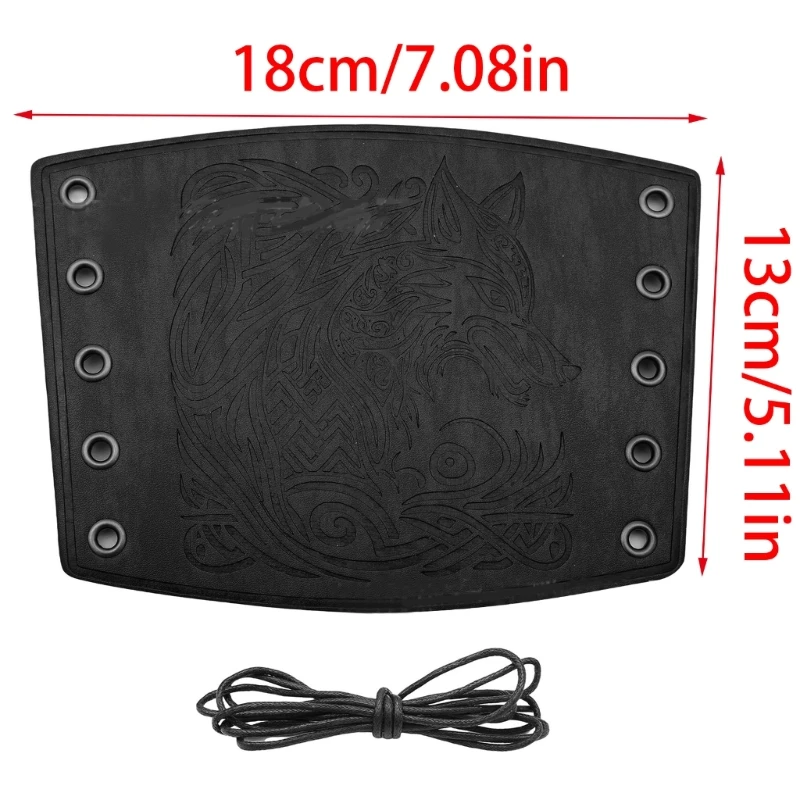 Handmade Grains Leather Wrist Armors Gothicism Medieval PU Leather Armguards for Themed Parties Drop Shipping