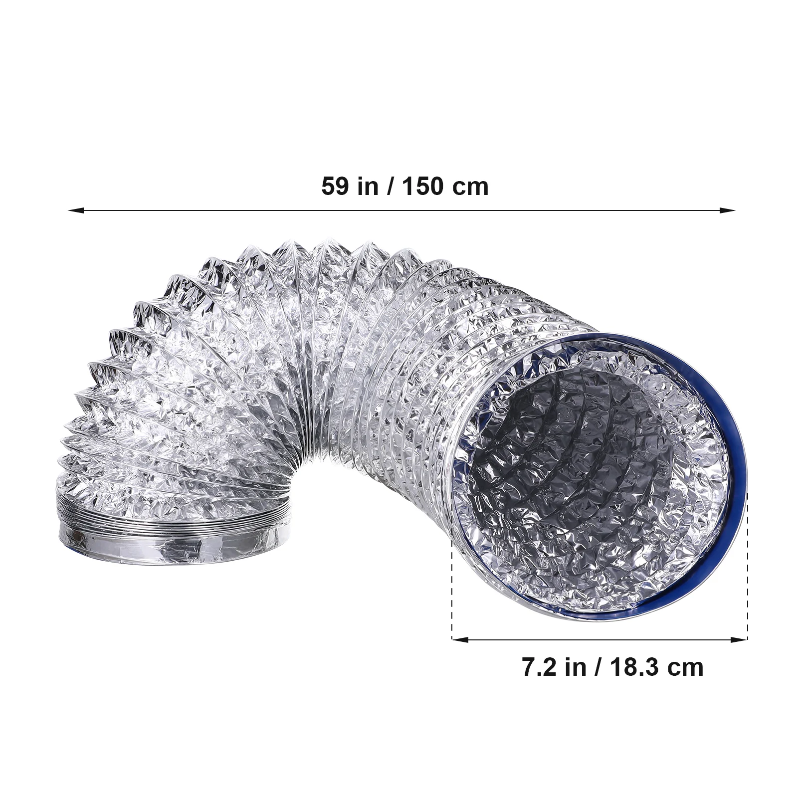 

Flexible High Temp Resistant Aluminum Air Duct Hose Retractable Ventilation System For Hvac Bathroom Greenhouse Exhaust Ducting