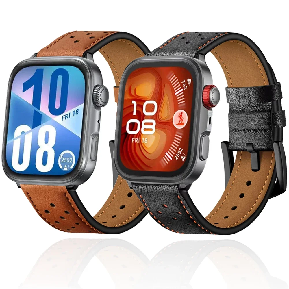 Lederarmband für Huawei Watch Fit 3/Fit 4, hochwertiges Ersatzarmband für Huawei Watch Fit 4 Pro, Uhrenarmband-Zubehör