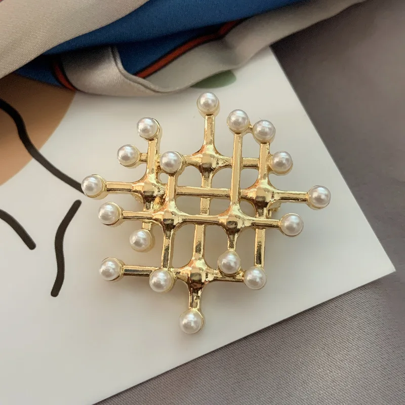 women full net hollow out brooch women simple clothing accessories