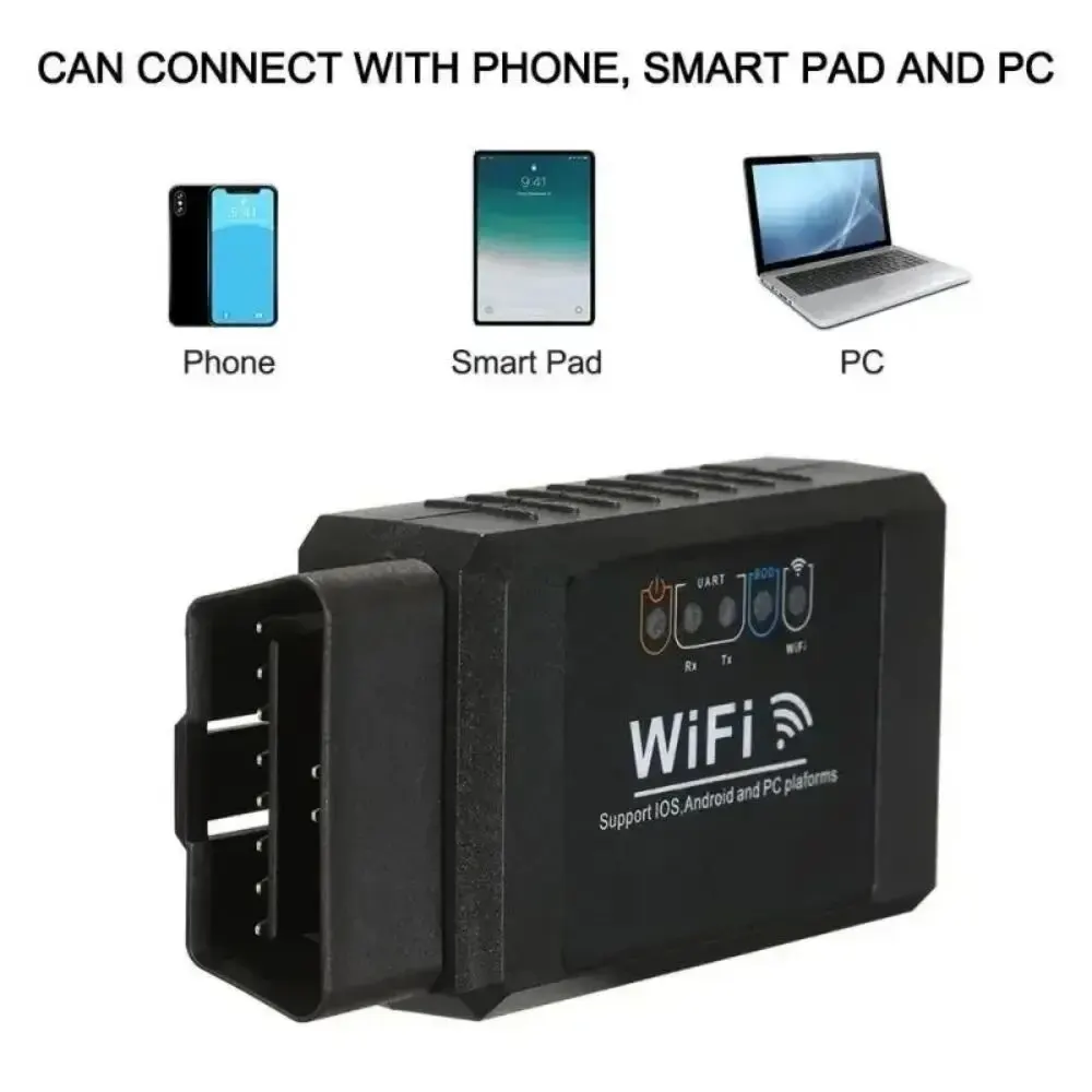 OBD2 Scanner ELM327 Auto Diagnostische Detector Codelezer Tool V1.5 WIFI Bluetooth OBD 2 voor IOS Android Auto Scan Reparatietools kopen vanaf een prijs van 11 OBD2 Scanner ELM327 Auto Diagnostische Detector Codelezer Tool V1.5 WIFI Bluetooth OBD 2 voor IOS Android Auto Scan Reparatietools kopen vanaf een prijs van 11