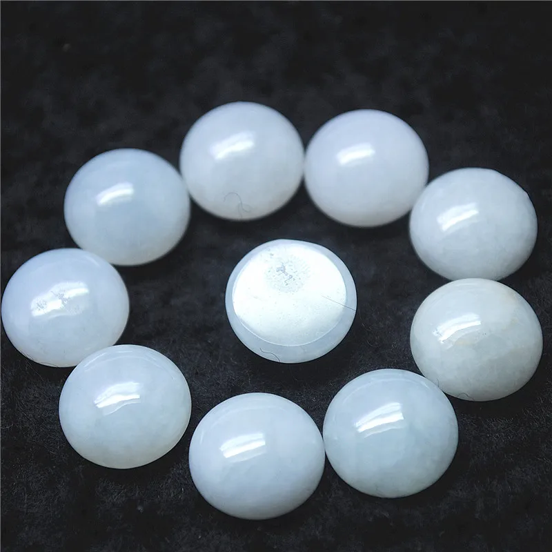 

4PCS Nature Burmese Jade Cabochons Round Shape 12MM From Myanmar Good Quality Beads Cabs FAST SHIPPINGS