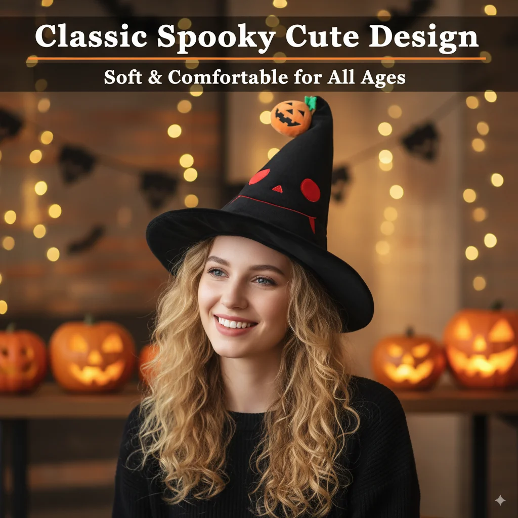 

Creative Halloween Pumpkin Hat Witch Headwear Party Costume Decoration Cosplay Props For Adults Kids Halloween Festival Dress Up