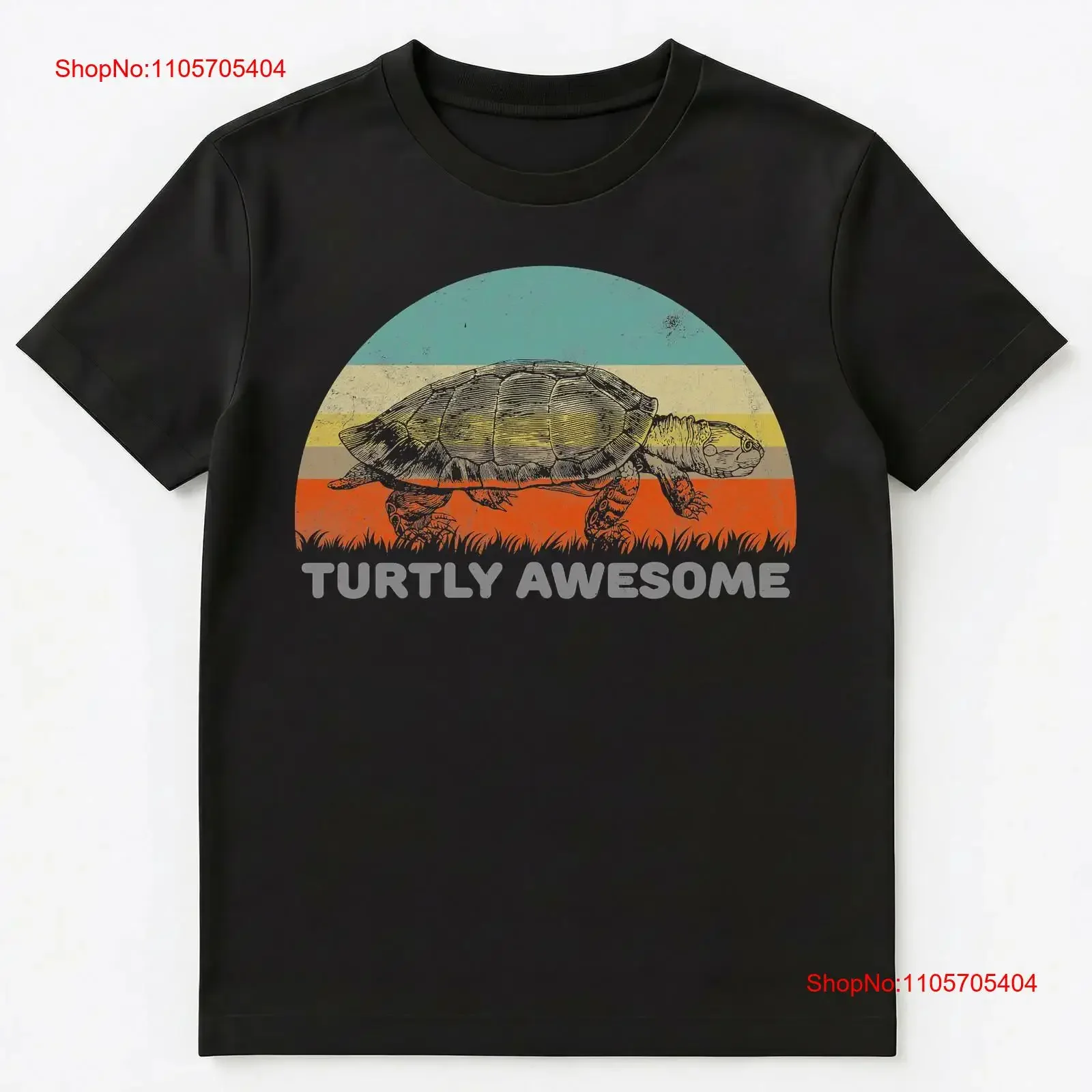 Funny Turtle Pun T Shirt Turtly Totally Awesome long or short sleeves vintage Washed Breathable designer clothes graphic