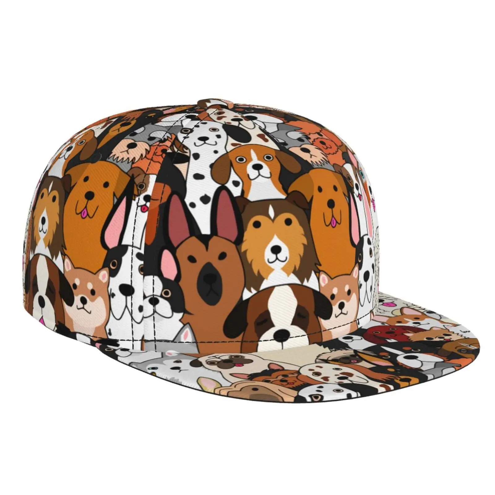 Puppy Printed Baseball Cap Is Suitable for Both Men and Women It Is An Interesting Adjustable Sun Shading Baseball Cap