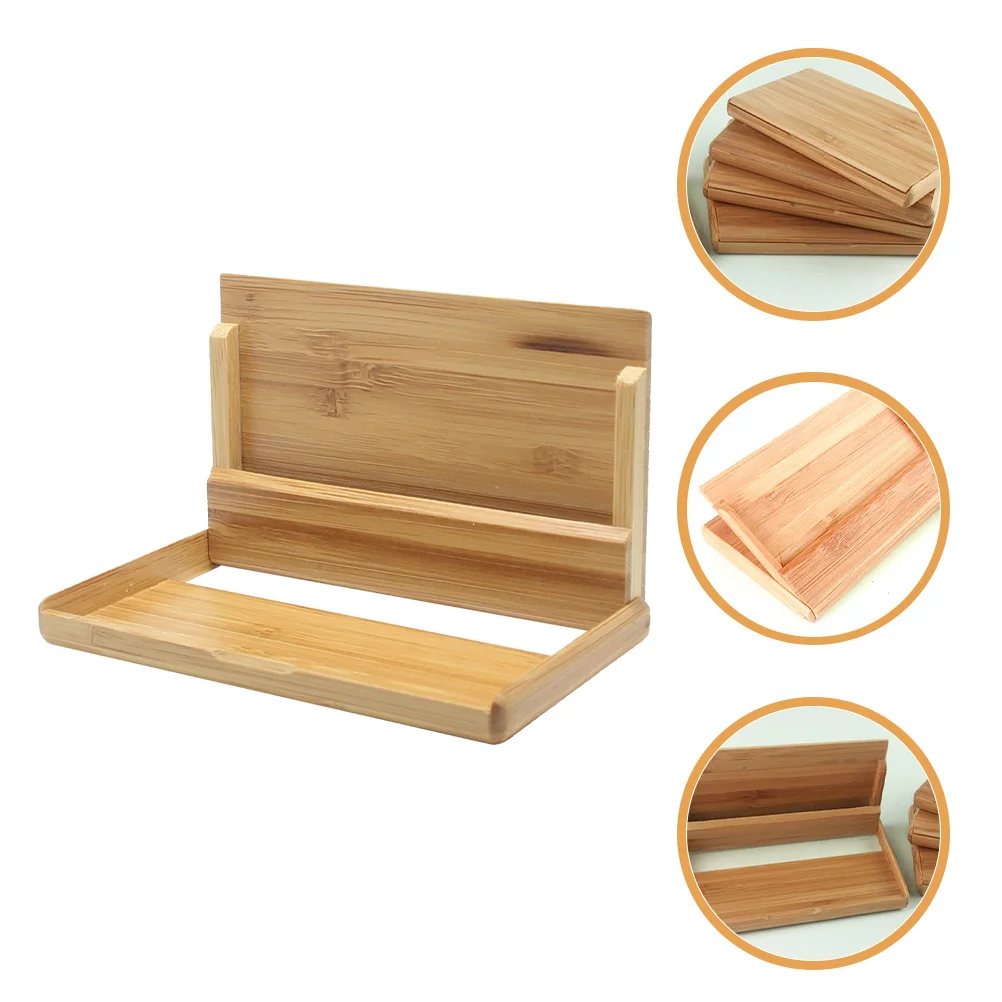 Business Card Holder Wood Stable Fall Resistant Office Cards Container Simple Beautiful Name Card Display Rack