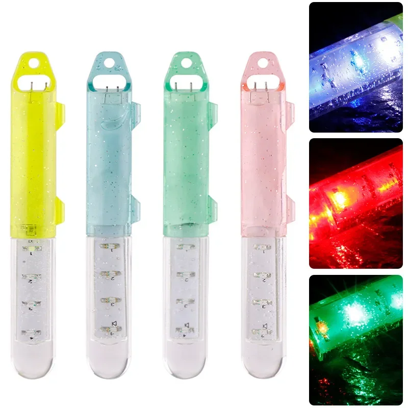 Trampa de Señuelos de Pesca LED de Color, lámpara de recogida de peces, luminiscencia de electrones, lámpara de pesca subacuática, accesorios de pesca Lam