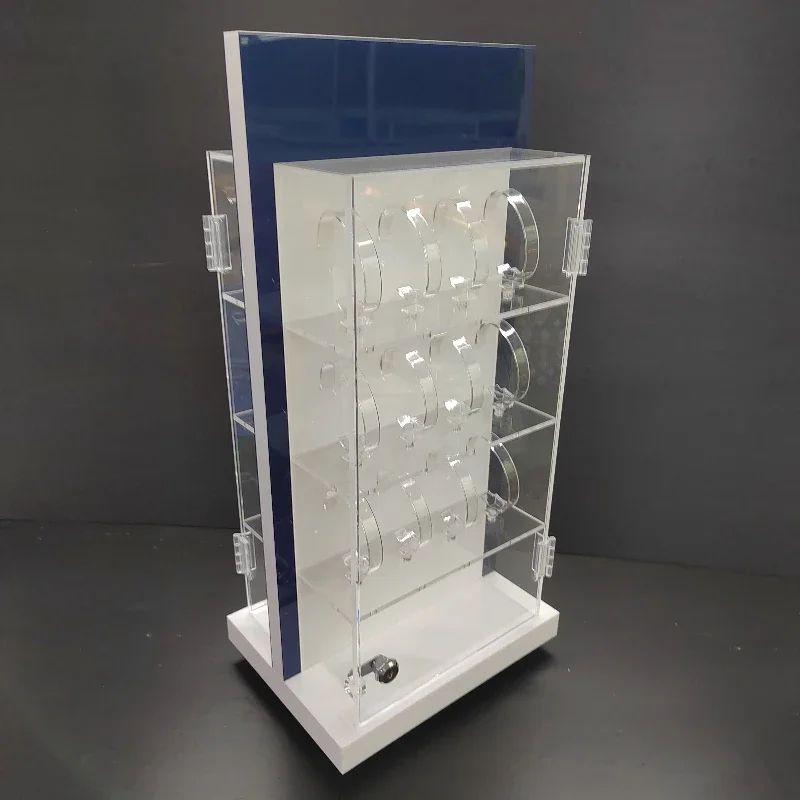 Acrylic Display Case Clear Acrylic Jewelry Cabinet Rotating Watch Store Goods commercial Display Racks