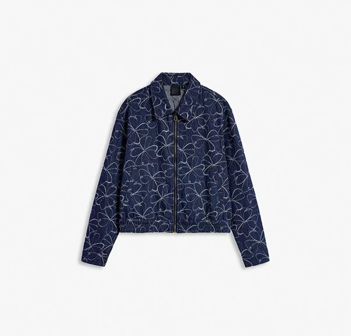 Foreign Trade Spain Original Women's Short Coat Embroidered Flower Splicing Denim Jacket New Product