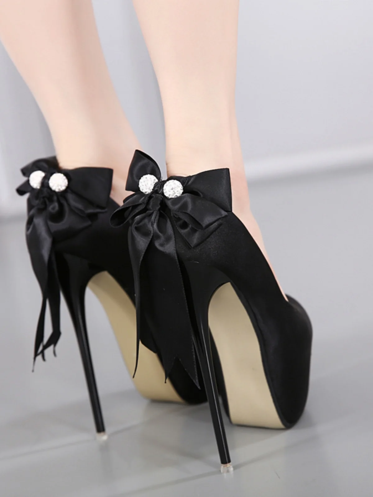 Sexy Silk Satin Surface High Heel Sandals Open Toe Single Shoes Women's Footwear Fashionable Thin Heel Slip-On Home Shoes