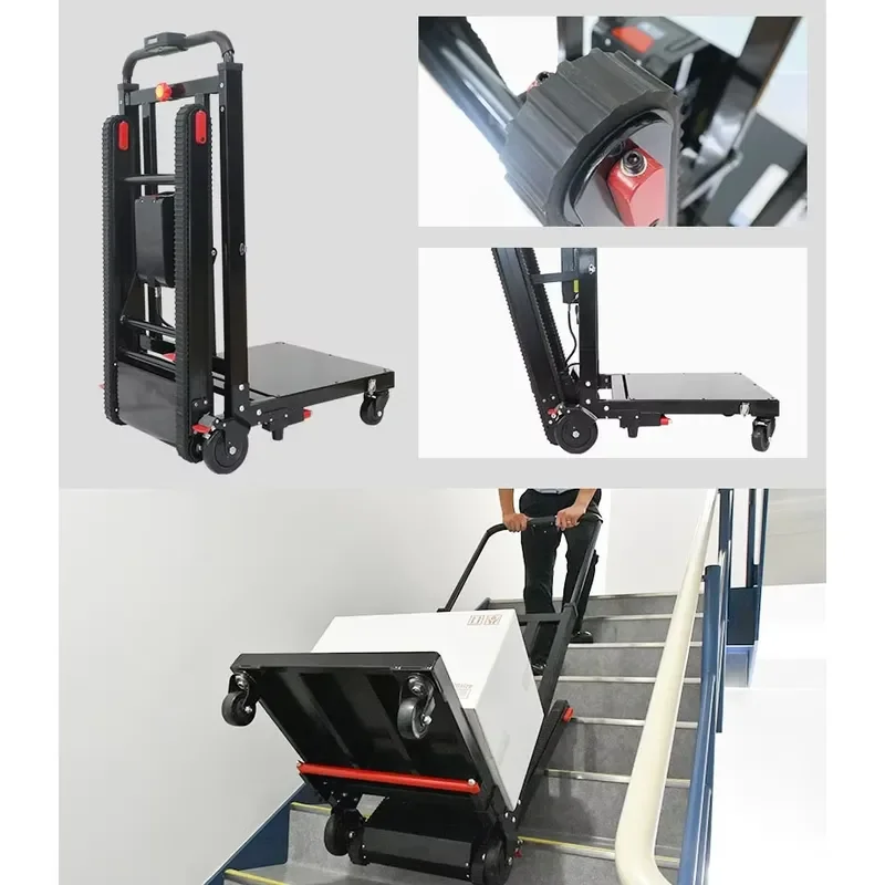 Portable Aluminum Alloy Electric Stair Climber Cart 600kg Capacity Heavy 48V Stair Climbing Hand Truck for Furniture - view 2