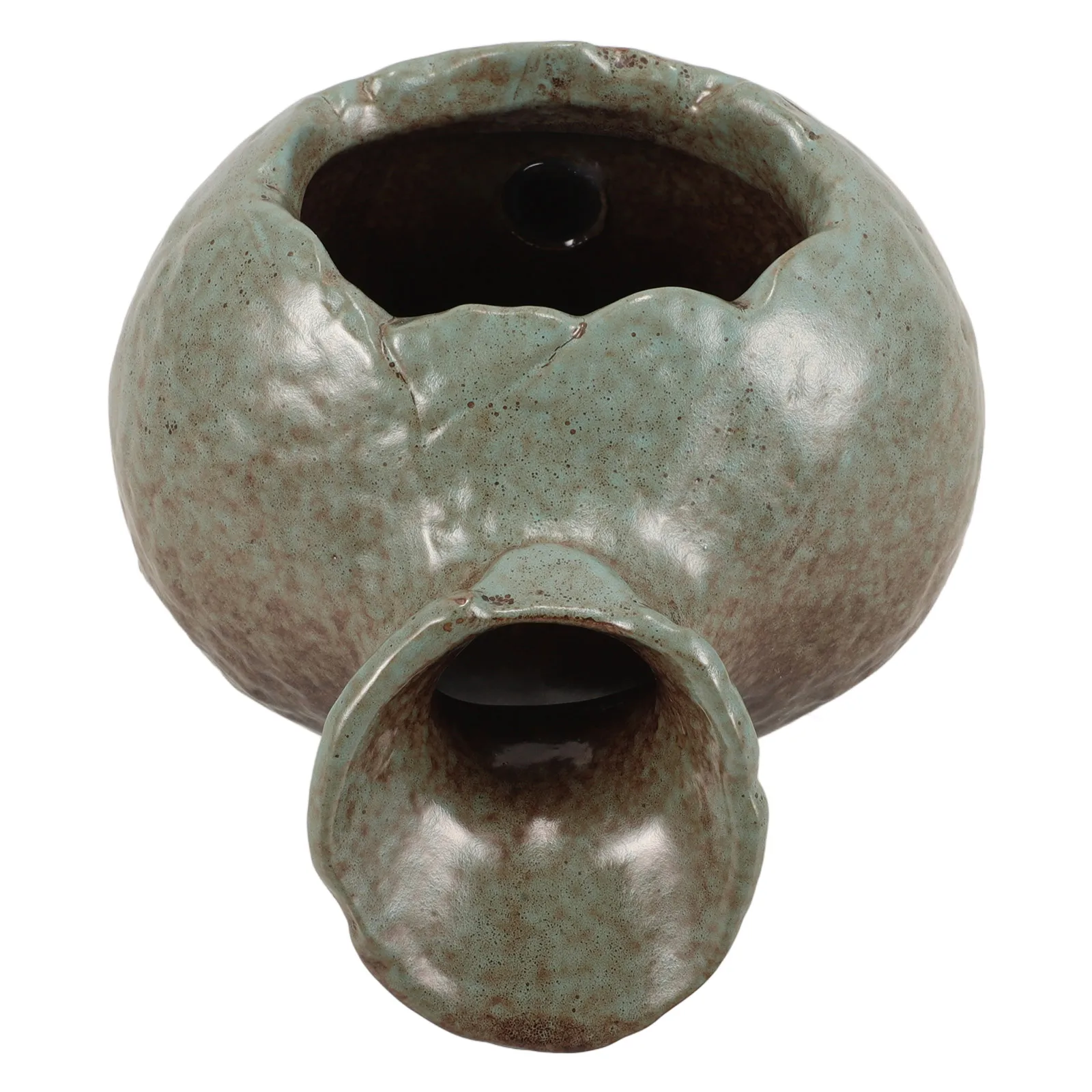 

Broken Ceramic Pot Flowing Water Fountain Outdoor Decorative Waterfall Circulating Ceramic Patio Landscape Fountain