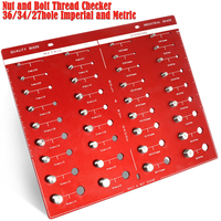 Nut and Bolt Thread Checker 36/34/27hole  Imperial and Metric Thread Gauge Aluminum Alloy Bolts Size Measuring Tool