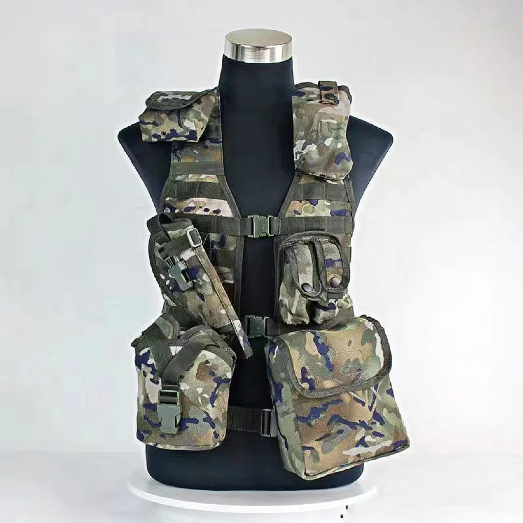 Soldier-Type Military Safety Bulletproof Vest, Adjustable Training, 7-Piece, 11-Piece Cadre