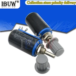 ( 1PCS WXD3-13 2W Potentiometer + 1PCS Grey knob )100 200 220 1K 2.2K 3.3K 4.7K 5.6K 6.8K 10K 22K 33K 47K 100K Ohm WXD3-13-2W