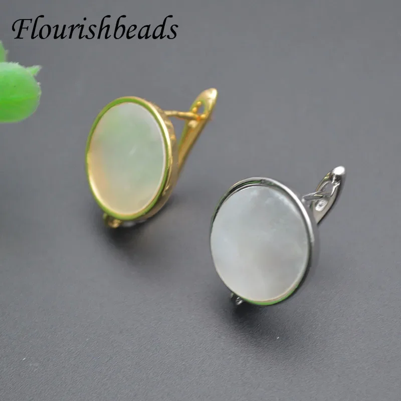 

Natural Pearl Shell Earring Hooks Gold Plated Accessories Earwire for Women Handmade DIY Luxury Earrings Making