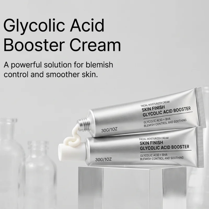 Glycolic Acid Booster Cream Blemish Control Shrink Facial Pore Facial Moisturizer Cream Gentle Hydrating Soothing Skin Care