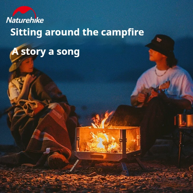 

Naturehike складная дровяная печь для дровяной плиты, плита для кемпинга, пикника, нагреватель из нержавеющей стали, портативная теплая горелка для печи