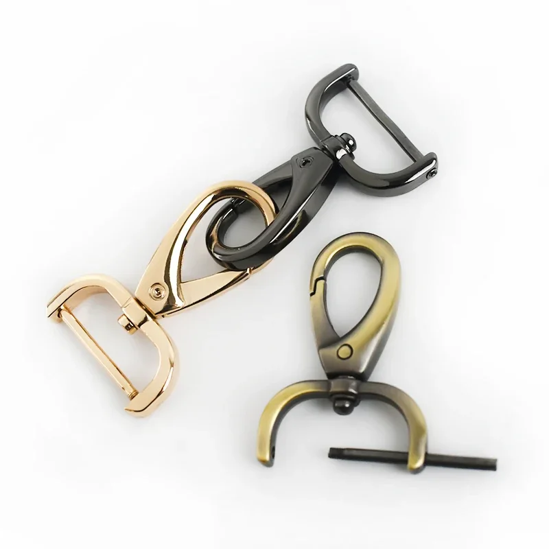 5Pcs Meetee 13-38mm Metal Swivel Lobster Clasp Detachable Keychain Hook Webbing Bag Strap Snap