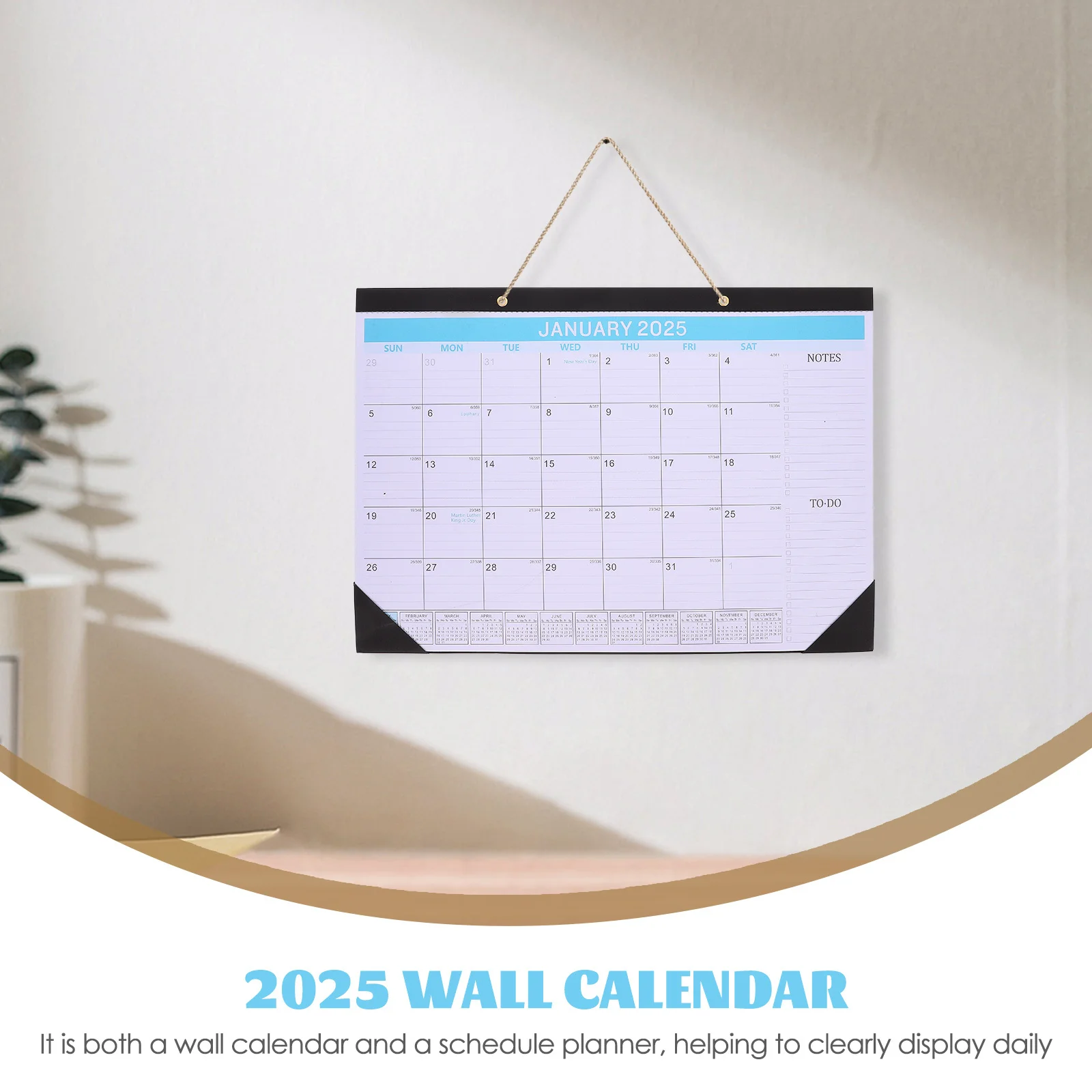 

2025 Monthly Wall Hanging Calendar Time Planner Note Calendar for Office School Home Daily Planning Planning Calendars