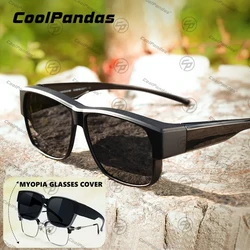 Fit Over okulary dla osób z krótkowzrocznością cover Sunglasse spolaryzowane mężczyźni kobiety UV400 gogle Outdoor Travel Driving Anti-Glare Cover okulary przeciwsłoneczne