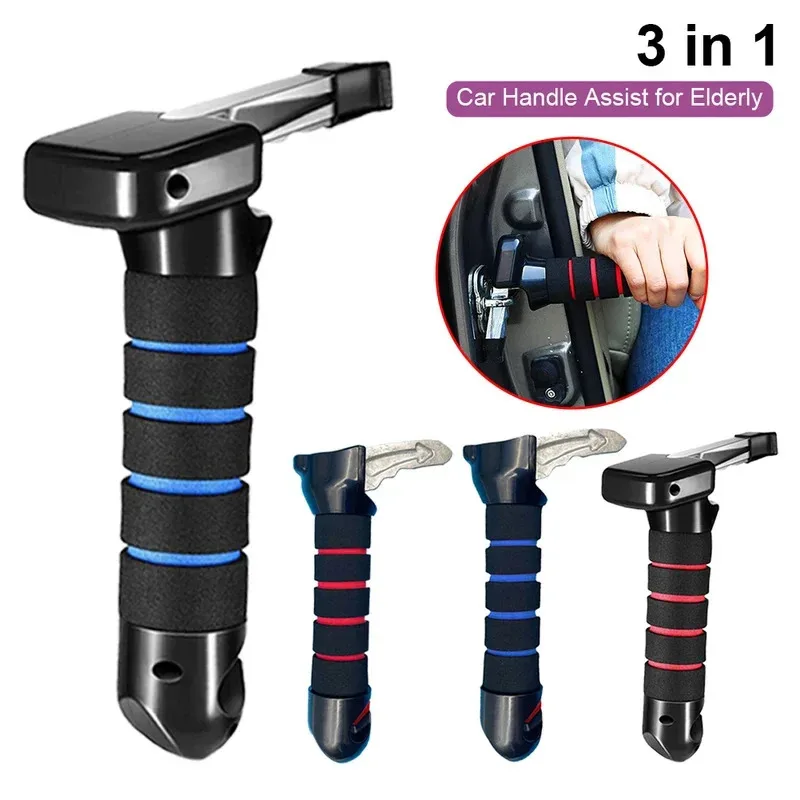 

Multifunctional safety hammer for car door armrests, door auxiliary hammer, escape hammer, three-in-one with light