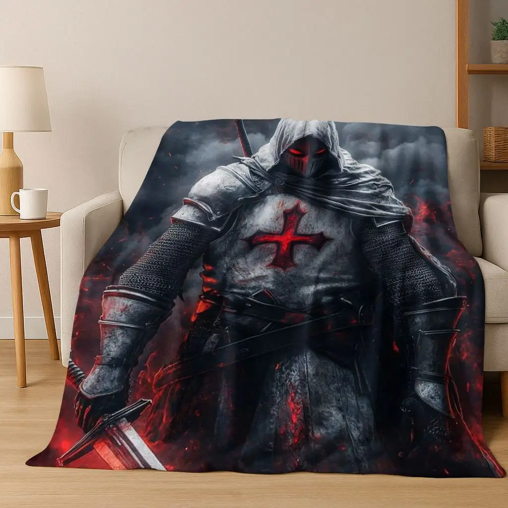 

Templar Blood Knight Honor Holy Crusader Cartoon Flannel Blanket,Cozy Soft Throw Blanket for Home Bedroom Bed Sofa Cover Gift
