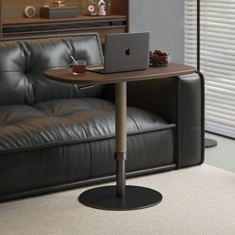 Modern Ash Wood Small Coffee Table Light Luxury Side Table for Living Room Sofa Corner Bedside Nightstand Rotating Design