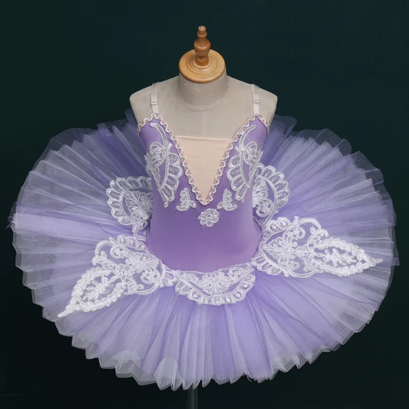 

New children's professional ballet skirt performance clothes girls' fluffy skirt summer Little Swan Tutu sling performance