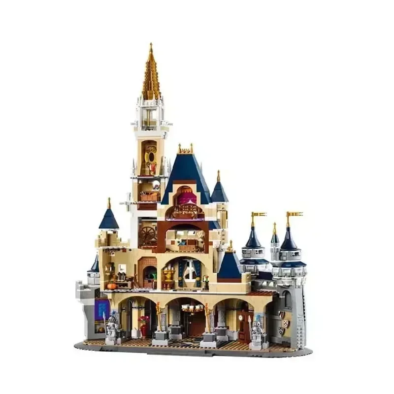 4080 pçs princesa castelo modular blocos de construção tijolos crianças brinquedo compatível natal aniversário presentes71040 16008