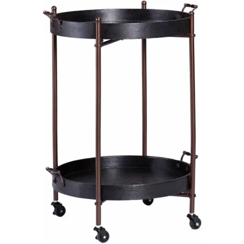 Winston 2-Tier Wine/Serving Cart Black 20.75