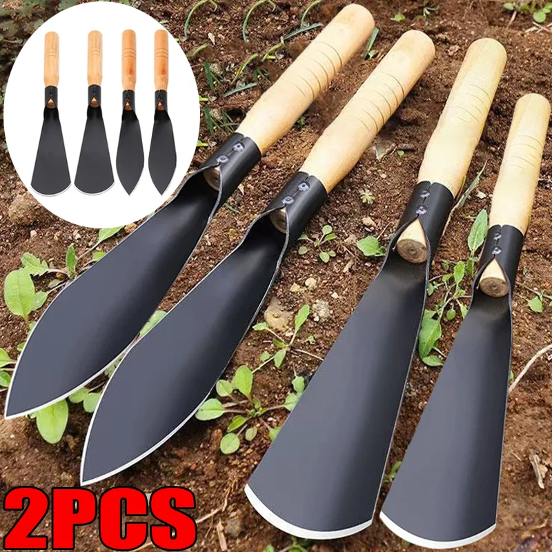 Loosening Soil Metal Spades Flower Planting Small Garden Hand Shovel for Digging Wood Handle Potting Soils Spade Weeding Tools