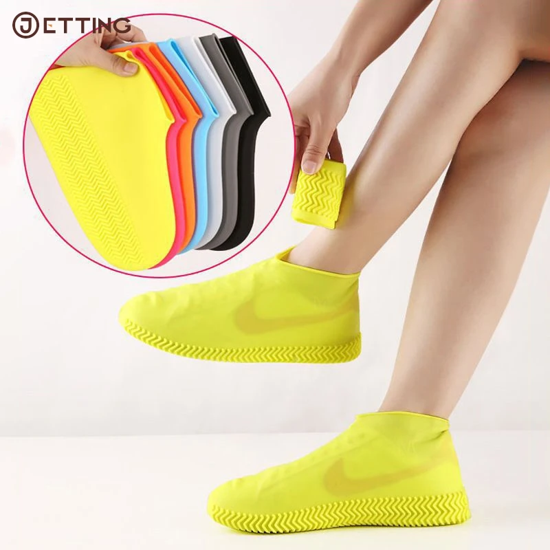 shoes cover Latex WaterProof Shoe Covers Unisex Shoes Protectors Reusable Non-Slip Rain Boot Overshoes Walking Shoes Accessorie