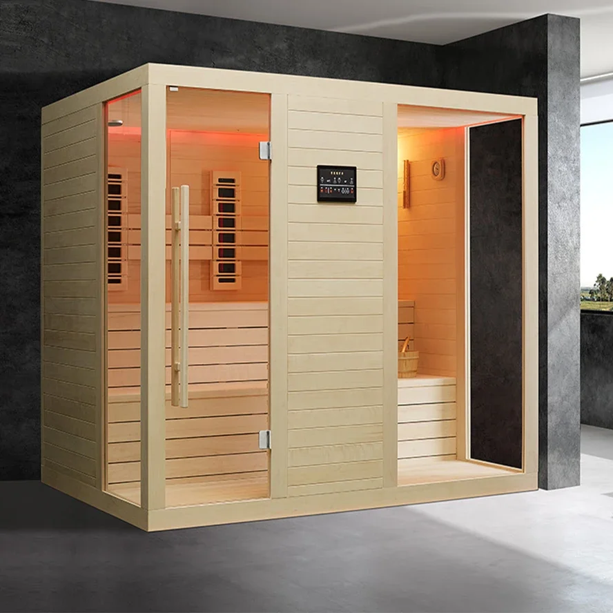 &c Modern Commercial Sauna Room Red Cedar Dry Steam Sauna Solid Wood Construction-Best Price in Malaysia