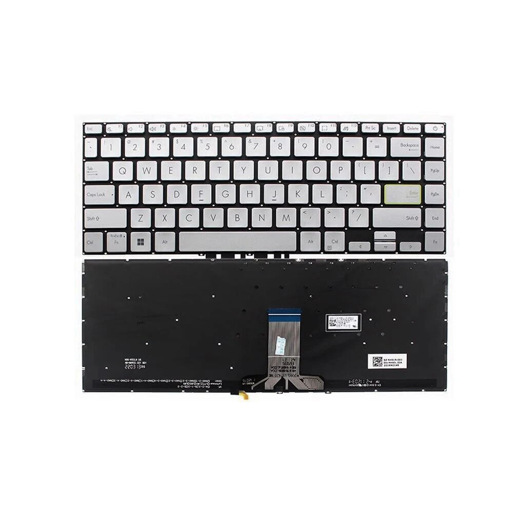 

Keyboard For ASUS VivoBook D413 D413I S413 S413F Series US Silver Without Frame With Backlit