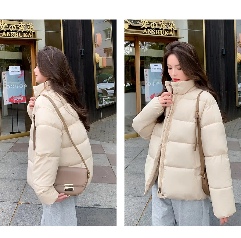 Winter koreanische Version lose Daunen Baumwoll jacke für Frauen mit Schlankheit und Fleisch bezug Mode Baumwoll jacke