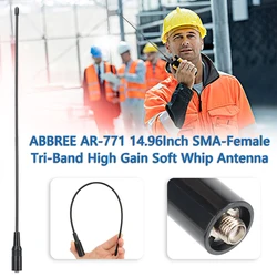 AM-771 antena tribanda 144/220/430MHz SMA hembra Quansheng Baofeng