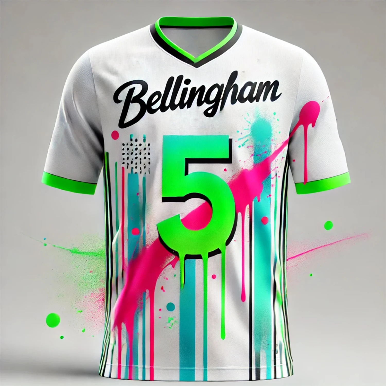 

Bellingh AI-Designed Graffiti Soccer Jersey for Kids & Adults Street Style Summer Training Tee Intelligent Design Special Editio