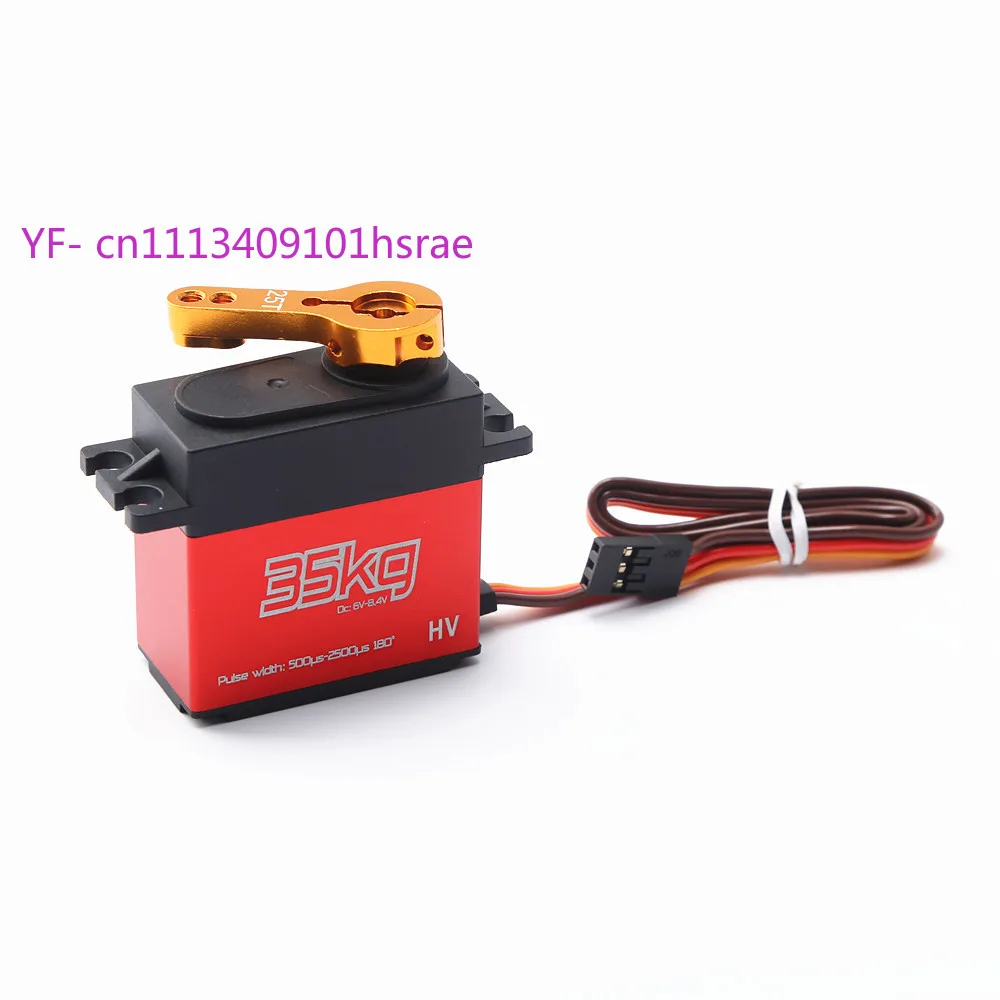 

High Torque 20KG 25KG 35KG All Metal Servo with Metal Rocker Arm Red Upgrade Parts for RC Vehicle Boat