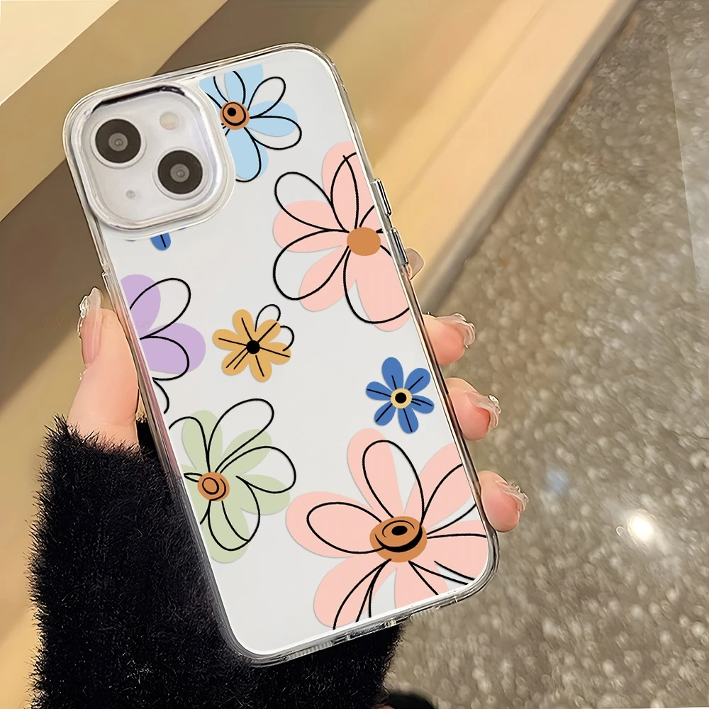 Capas de Telefone Florais em V - Phone Cases With Camera Cover avaliação e preço