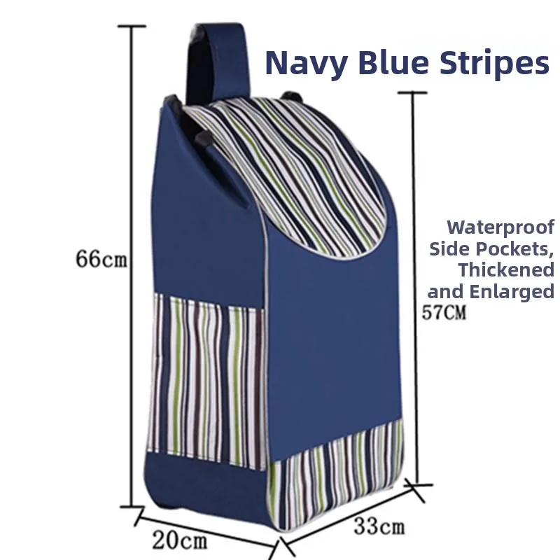 

Extra Large Capaci op Cart Bag Thiened Canvas Hand Pu Car Inner Bag Portable cery Cart Durable Tote Bag