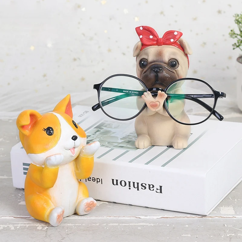 Puppy Dog Glasses Holder Stand Eyeglass Retainers Sunglasses Display Cute Animal Design Gift