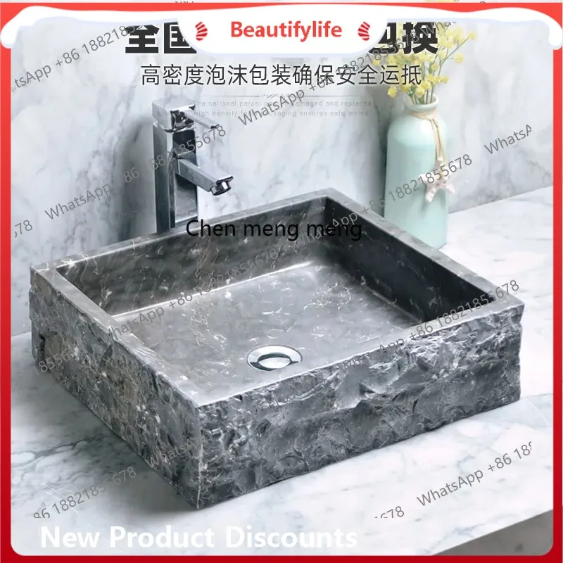 

B67 Bathroom Household Outdoor Basin Pool Balcony Marble Natural Stone Washbasin