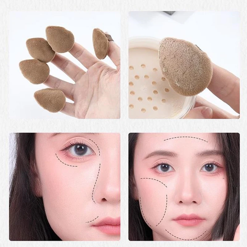 Powder Puff Drop Shape Cosmetic Puff Soft Makeup Sponge For Face Eye Contouring Washable Crystal Velvet Puffs Makeup Accessories