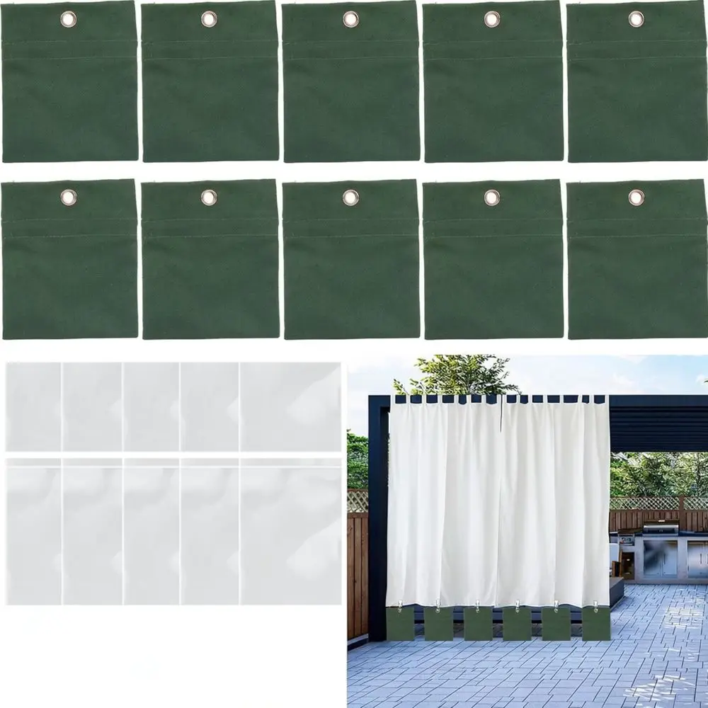 Wind Stopper Curtain Weights With Clips For Outdoor Drapes Gazebo Porch Privacy Protection Stability Accessory