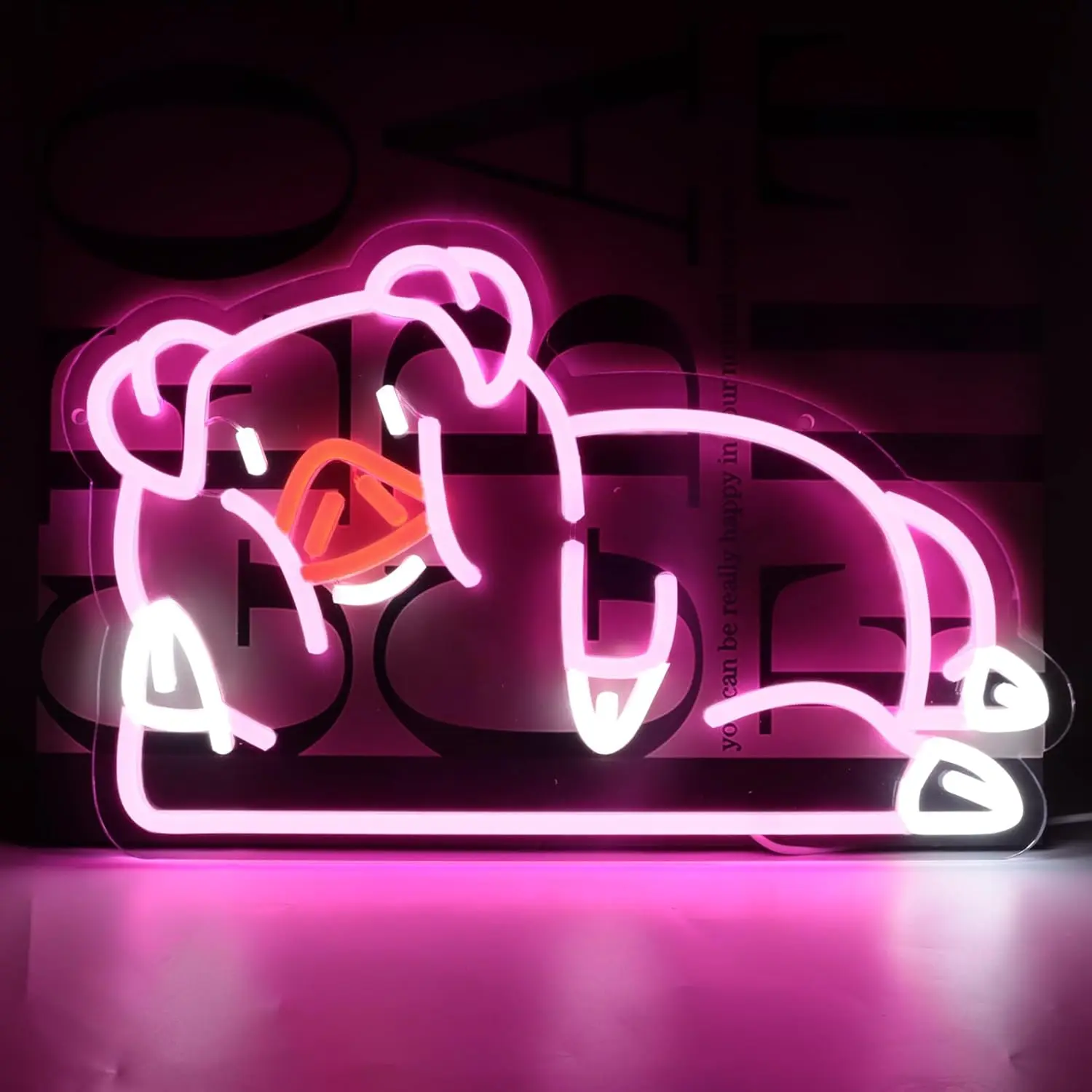 귀여운 네온 벽 장식, 밝기 조절 가능한 돼지 네온 조명, 펍, 침실, 레스토랑, 게임룸, 파티 장식, 예술적 감각, 생일 선물