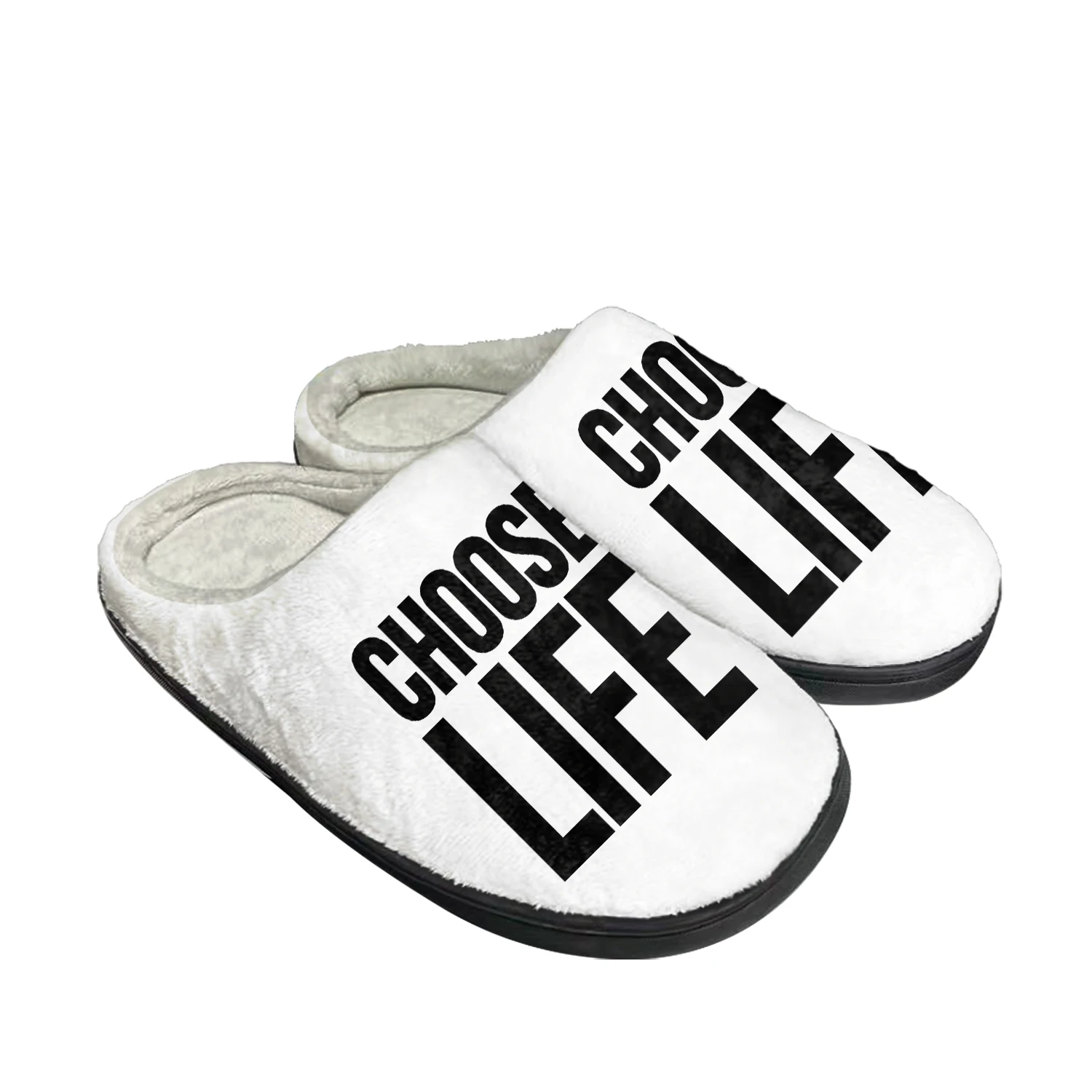 Choose Life Wham George Michael Home Cotton Slippers Mens Womens Teenager Plush Bedroom Keep Warm Shoes Tailor Made Slipper