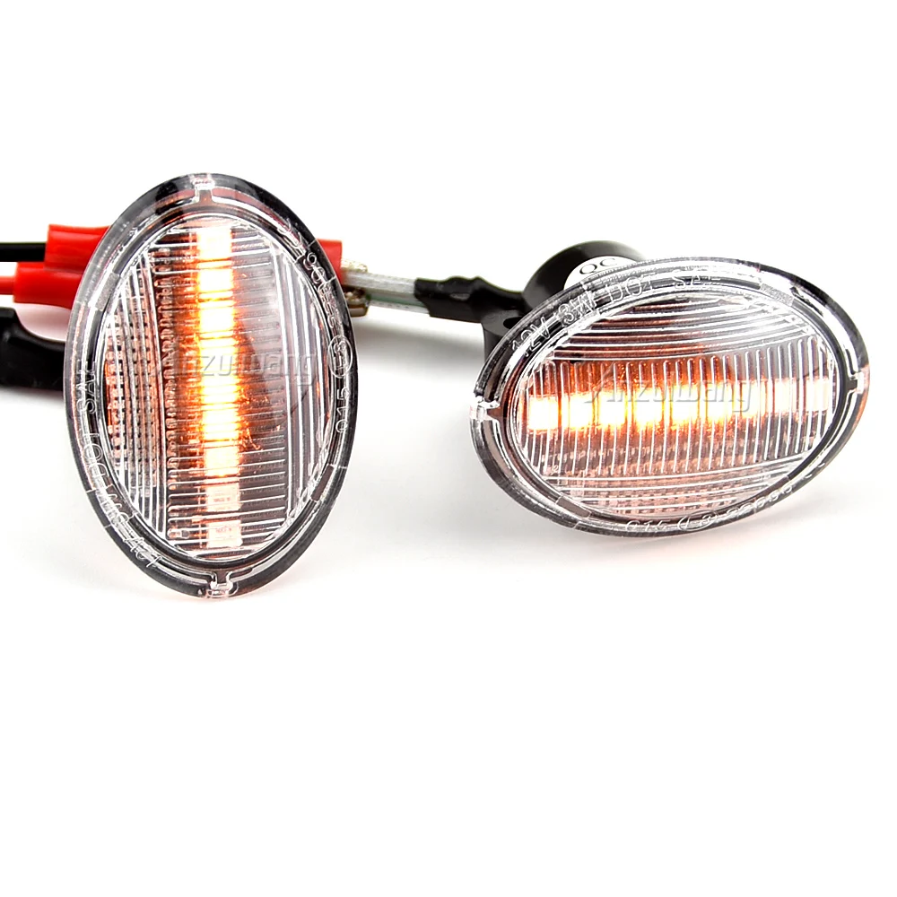 LED Dynamic T10 Lamps Car Fender Lights 2Pcs Car Side Marker Lights Turn Signal Fit For FIAT 500 500C 500L For Abarth 500 595 69