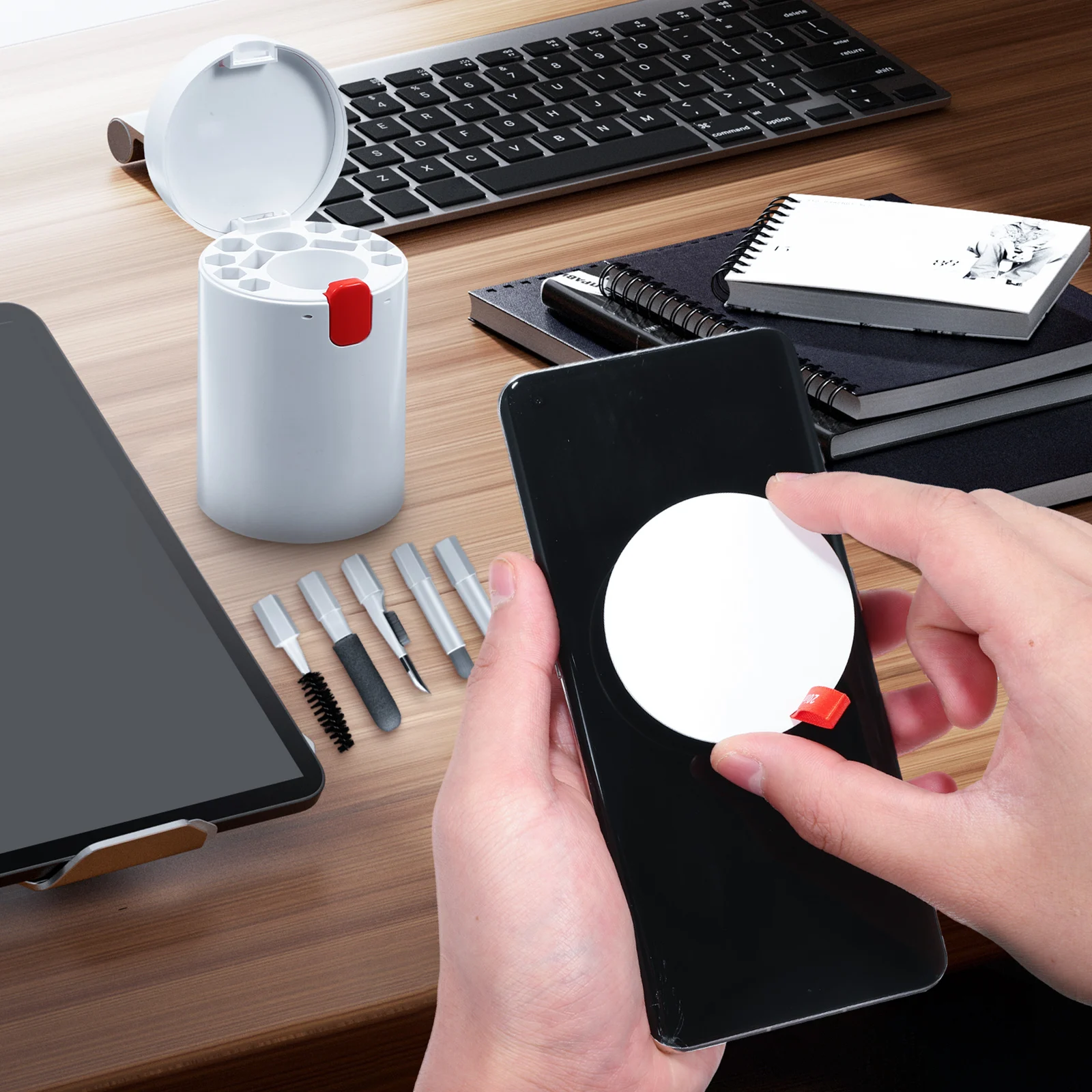 Kit di pulizia elettronica per telefono con fotocamera da 20 pollici Set di strumenti multifunzionali ABS senza detergente per kit di pulizia elettronica