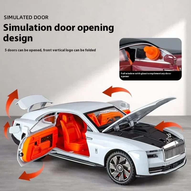 1:24 شبح الطاقة الجديدة دييكاست سيارة معدنية لعبة مجسمة نموذج الصوت والضوء التراجع مجموعة الصبي هدية